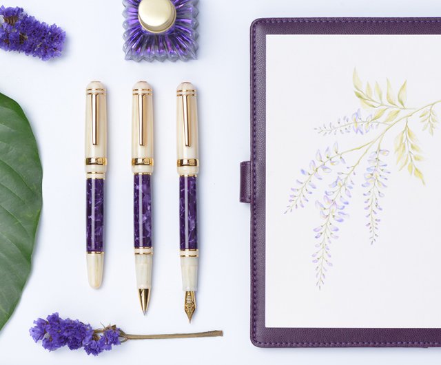万年筆】紫藤 | 優雅な深紫 上品な文具 名入れ可 24時間以内発送