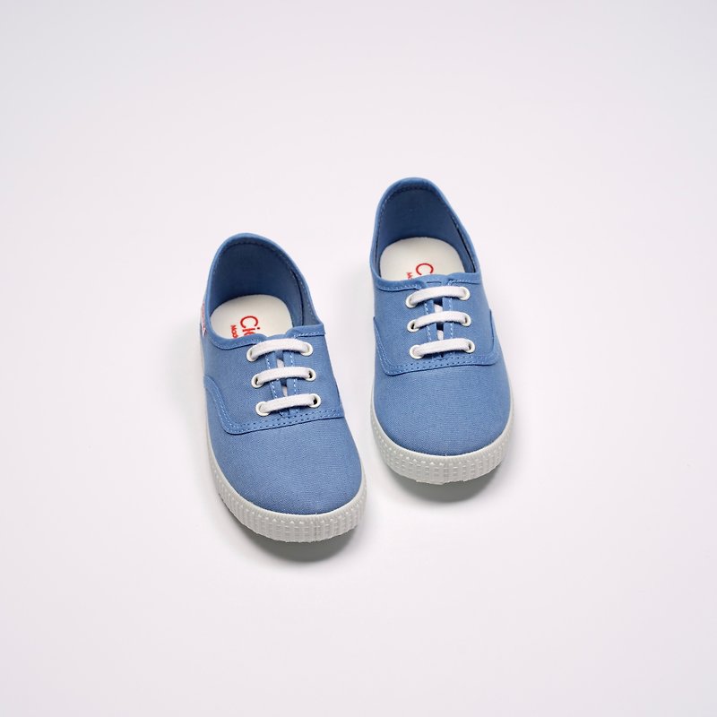 西班牙國民帆布鞋 CIENTA 52000 90 淺藍色 經典布料 童鞋 繫帶款 - 童裝鞋 - 棉．麻 藍色
