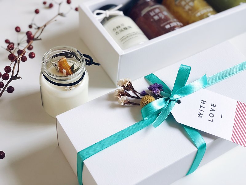[cross-border joint name] jam × scented candle gift box - sweet orange - Jams & Spreads - Fresh Ingredients White