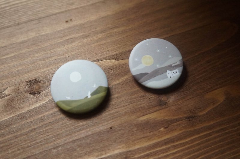 Sunrise sunset _ badge set - Badges & Pins - Plastic Green