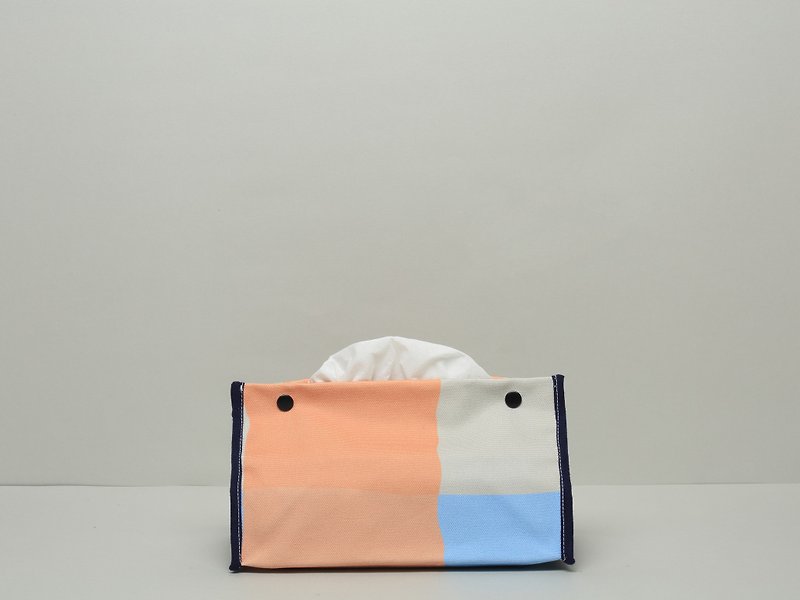 Sold out paper cover / waterproof paint / orange blue - กล่องเก็บของ - ผ้าฝ้าย/ผ้าลินิน สีส้ม
