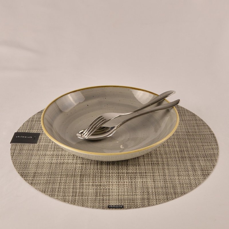 Churchill, UK | Dianzang Dark Gray Single Dessert 4-piece Set - Plates & Trays - Pottery Gray