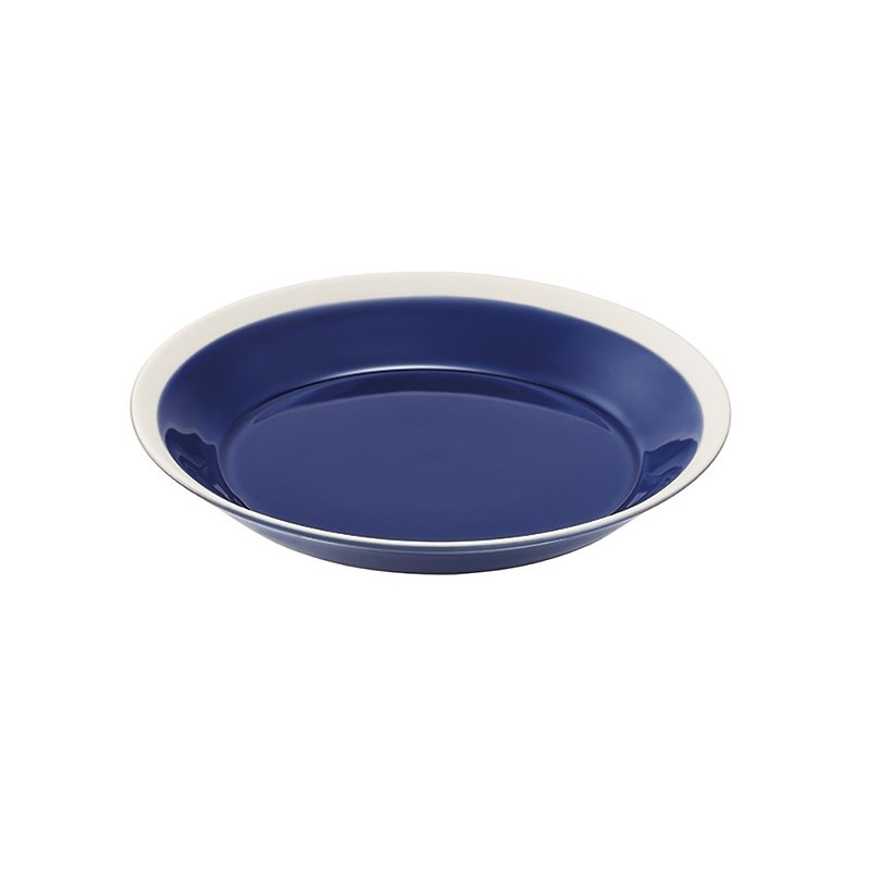 Dish plate 18cm dark blue - จานเล็ก - เครื่องลายคราม สีน้ำเงิน
