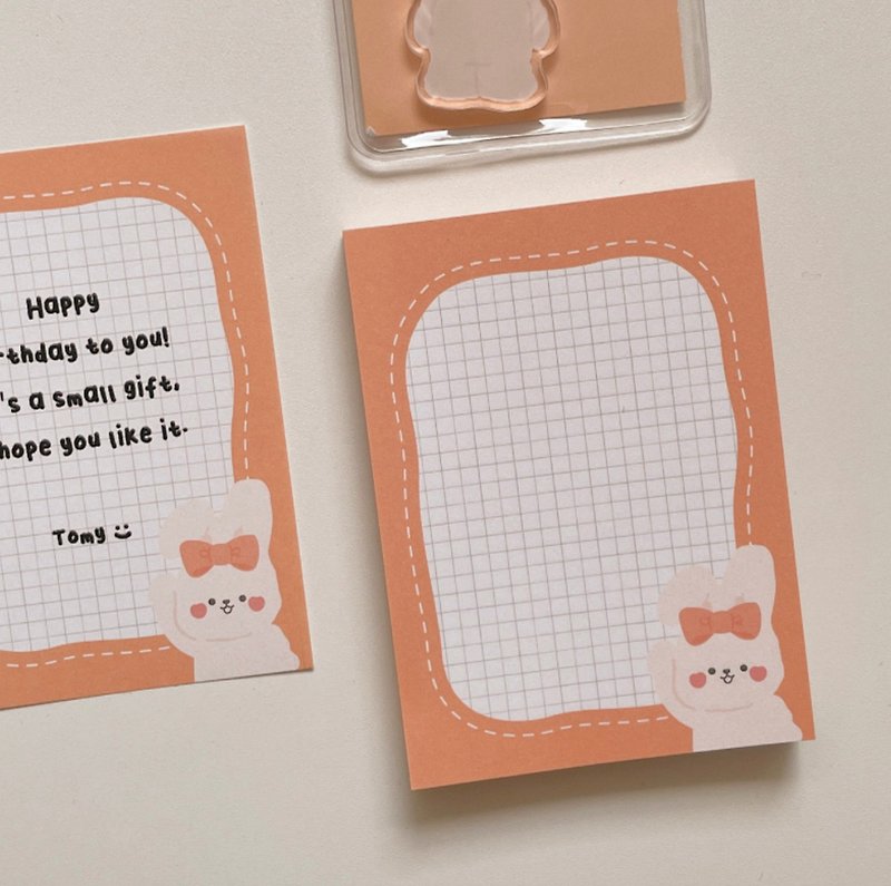 HATO waving note paper / memo paper / handbook material - Sticky Notes & Notepads - Paper Orange