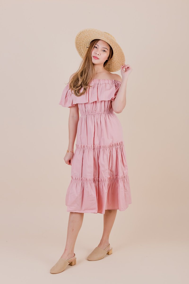 Lily Dress (Color/Flamingo) - One Piece Dresses - Other Materials Pink