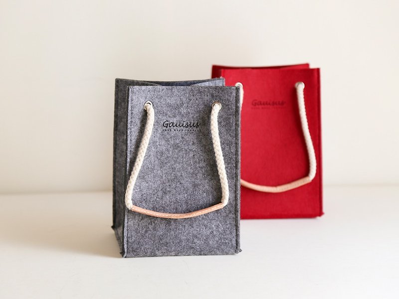 Leyang・Gauisus-Picnic small square bag (can be portable or shoulder) - light gray - Handbags & Totes - Polyester Gray