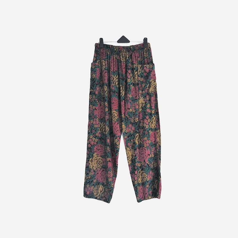 Disguise vintage / plant pattern pocket trousers no.719 vintage - Women's Pants - Polyester Green