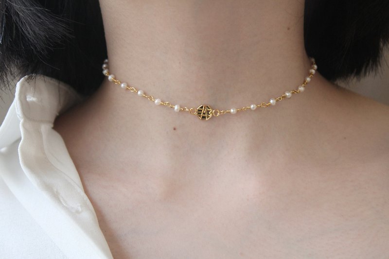Snow Pearl Rice Pearl Necklace/Bracelet Dual Use - สร้อยติดคอ - ไข่มุก ขาว