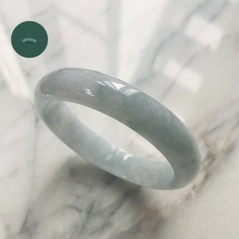 ジェイド　翡翠　ヒスイ　一点もの　希少　バングル　ミャンマー産　55.0mm - ブレスレット - 翡翠 パープル