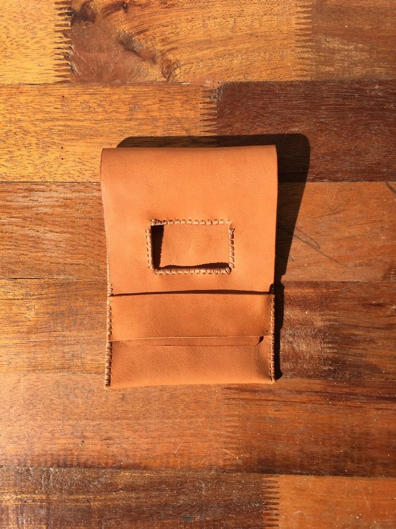 Charging Pouch for Samsung user - Leather Goods - Genuine Leather Brown