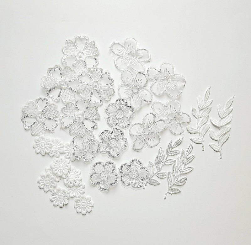 Lace Flower Bundle Pack - 貼紙 - 繡線 