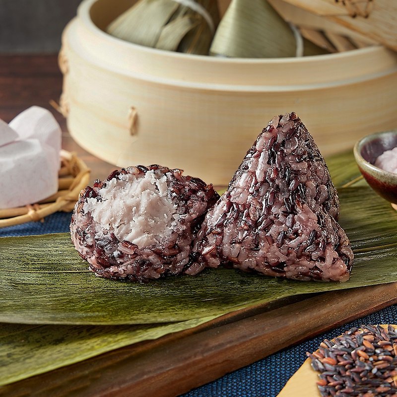 【Xianghe Vegetable Food】Purple Rice Sweet Taro Rice Dumpling / 1 pack of 2 (120g) Vegetarian - Grains & Rice - Other Materials 