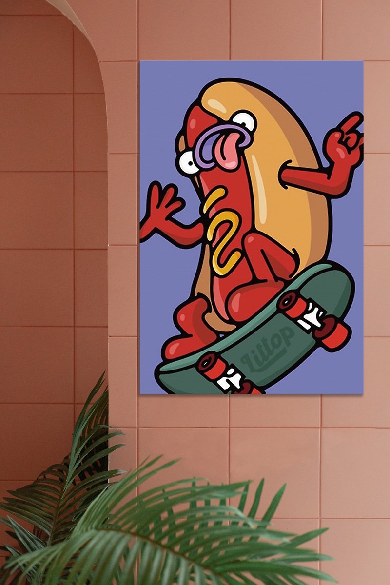 [Frameless Painting] Skateboard Hot Dog 50x75cm - Posters - Other Materials 