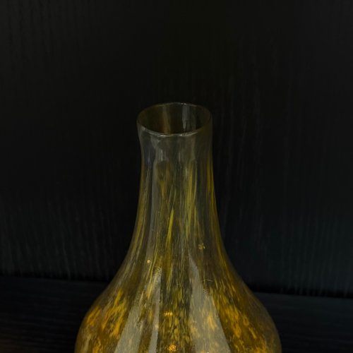 琥珀色の壺型ガラス花瓶 - ショップ C.C.C. Glass Works 置物