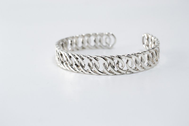 Flat chain series-bracelet - สร้อยข้อมือ - โลหะ สีเทา