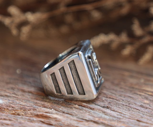 925シルバー アイアンクロス リング メンズ バイカー チョッパー