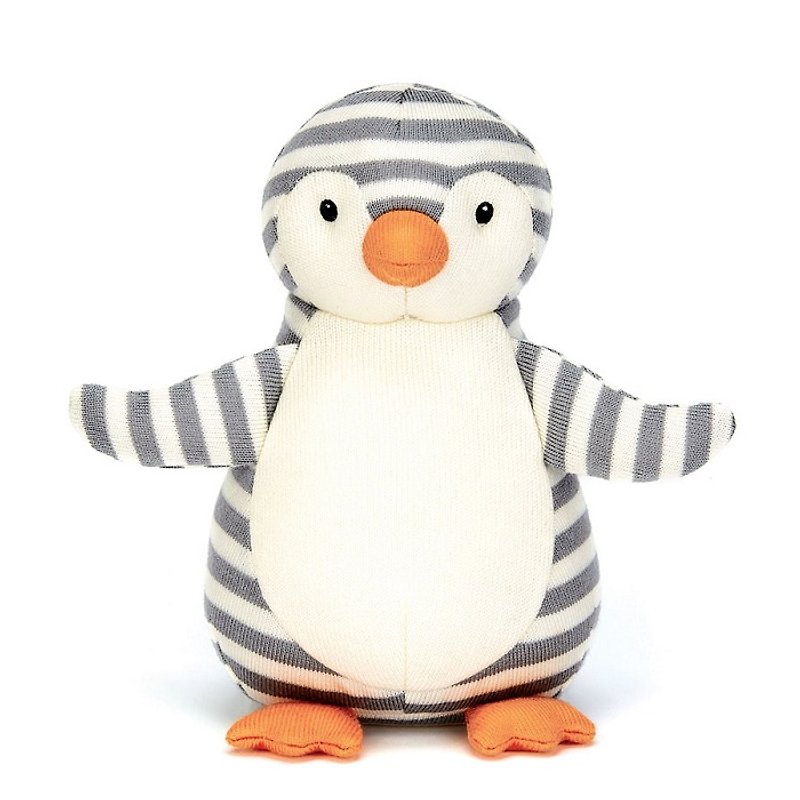 Jellycat 寶寶好朋友 風鈴企鵝玩偶 Shiver Penguin Chime 22cm - 嬰幼兒玩具/毛公仔 - 棉．麻 灰色