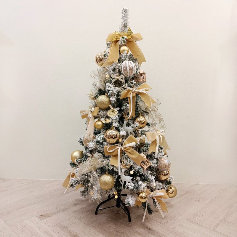 Falling Snow Ground Christmas Tree-Platinum/Height 120, 150CM/Need to assemble by yourself/Christmas - Dried Flowers & Bouquets - Plants & Flowers Gold