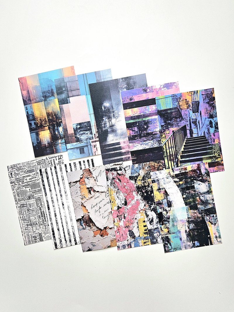 Hip style background paper - 貼紙 - 紙 