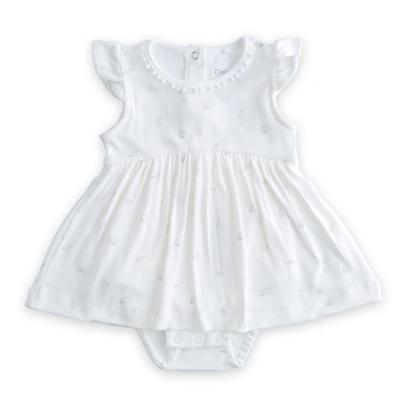 Organic dress bodysuit, baby girl dress, baby clothes, baby rompers - Onesies - Cotton & Hemp Gray