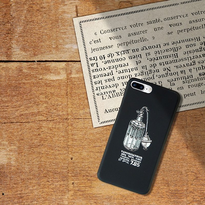 プラスチック スマホケース ブラック - iPhoneシリーズレトロローキー香水瓶の電話ケース/保護カバー