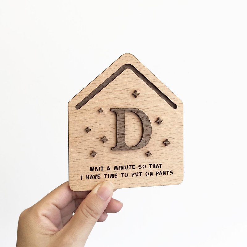 We are home Customized wooden house plate