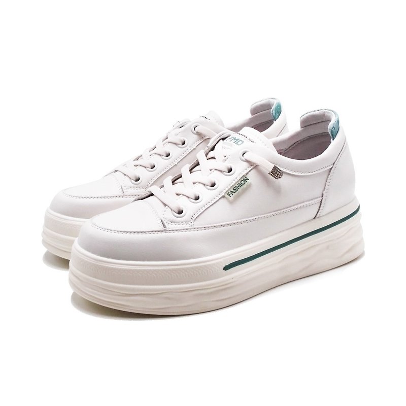 PQ (female) all-match star strap-free lazy casual shoes women's shoes-white and green (white and purple are also available) - รองเท้าลำลองผู้หญิง - หนังเทียม 