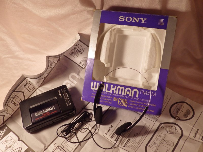 BOXED Sony Walkman WM-F2015 Personal Cassette Player AM/FM Radio New BELT TESTED - Other - Other Materials Black