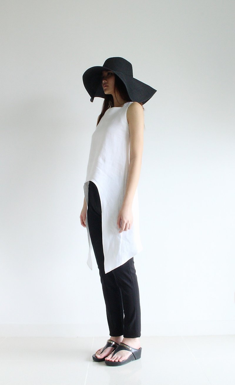 Made to order linen blouse / linen clothing / white linen blouse/ linen top E25T - 連身裙 - 亞麻 白色