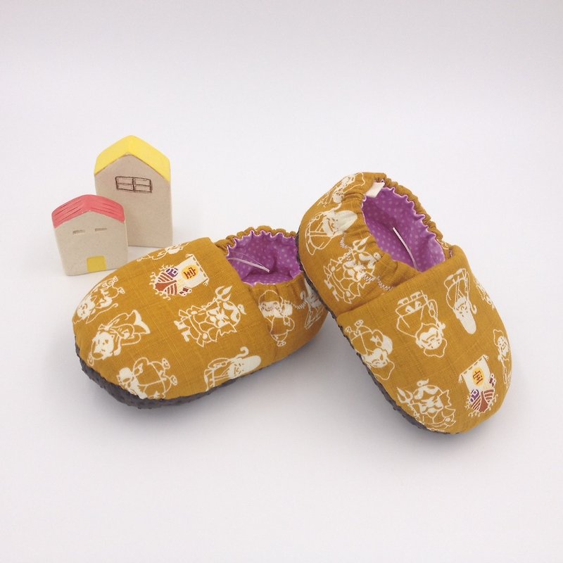 Fairy Road-Toddler Shoes / Baby Shoes / Baby Shoes - รองเท้าเด็ก - ผ้าฝ้าย/ผ้าลินิน สีนำ้ตาล
