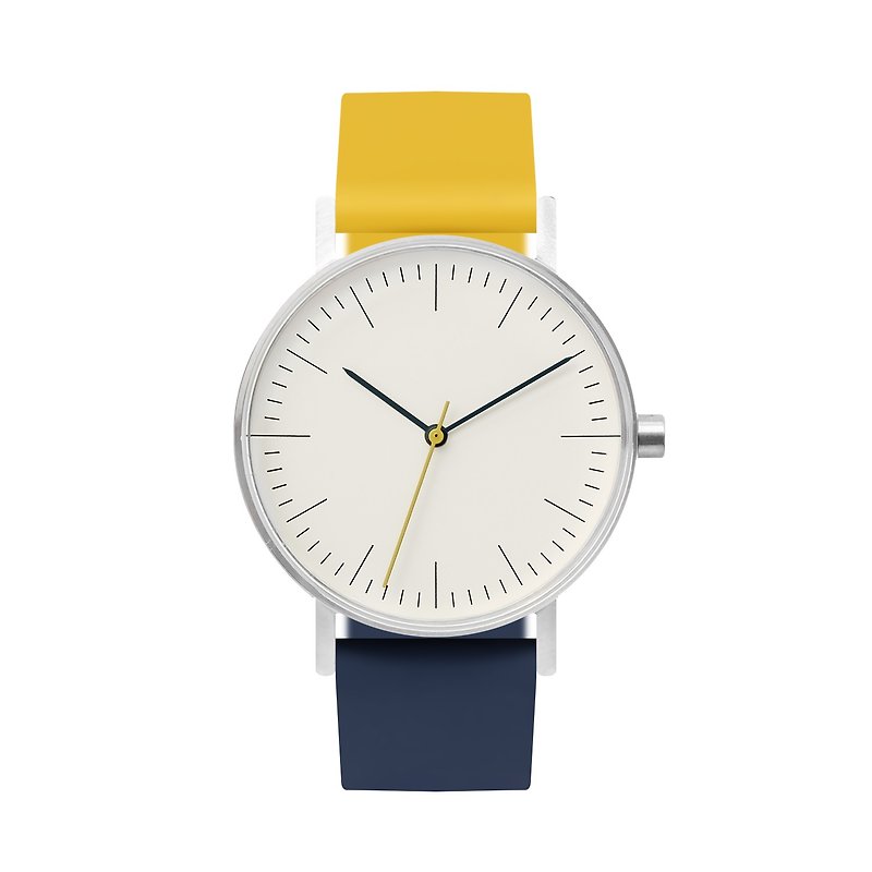 สแตนเลส นาฬิกาผู้หญิง หลากหลายสี - BIJOUONE Bishuwan B001 Series Light Yellow Dial Double Color Silicone Strap Waterproof Watch