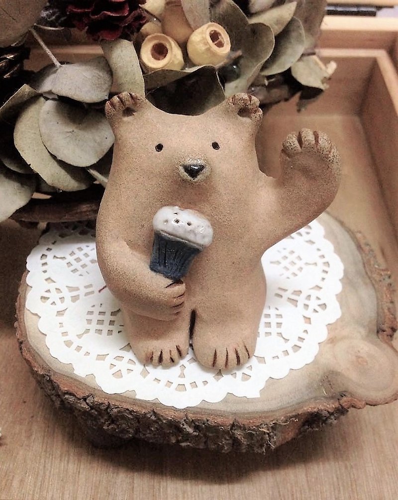 A glass of beer bear (left hand) - Items for Display - Pottery Brown