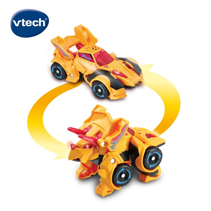 Vtech sound and light transforming dinosaur car-Triceratops-Klass - Kids' Toys - Plastic 