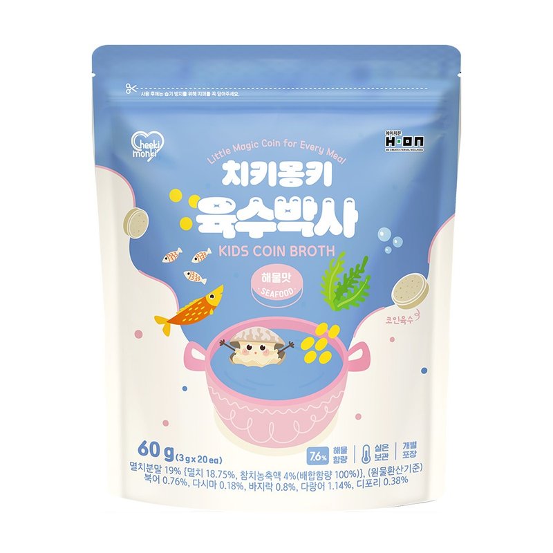 韓國【Cheeki Monki】魔法廚房湯錠 海鮮蔬菜(60g) - 其他 - 其他材質 