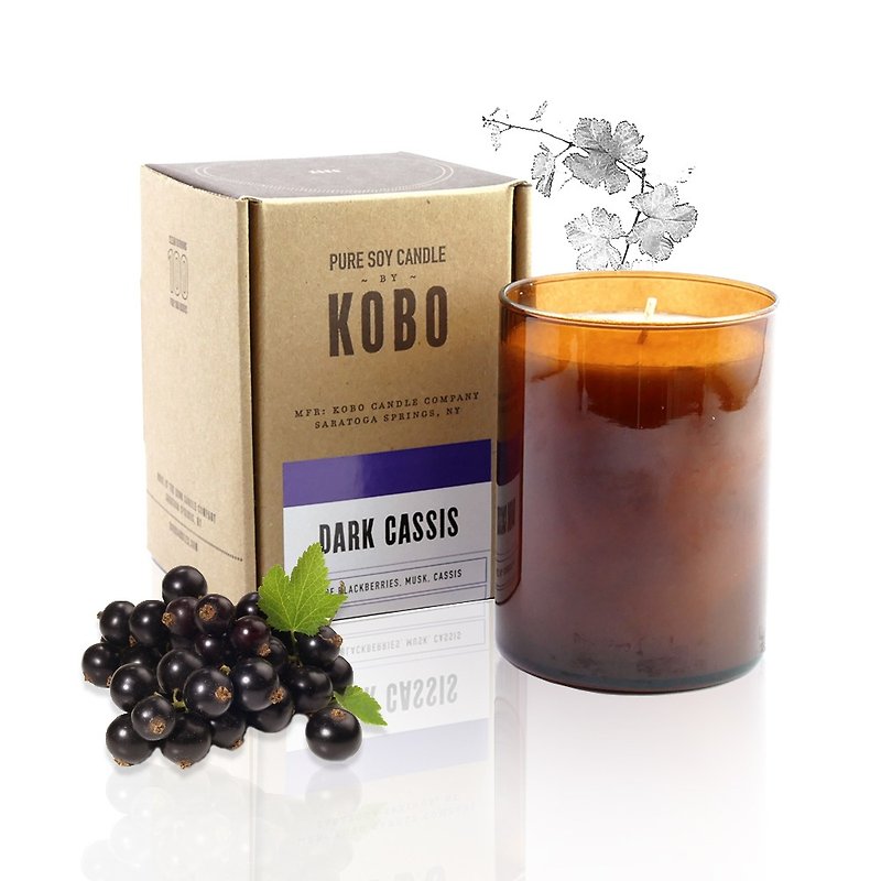 [KOBO] American Soybean Oil Candle-French Raspberry (435g / burnable 100hr) - Candles & Candle Holders - Wax Brown