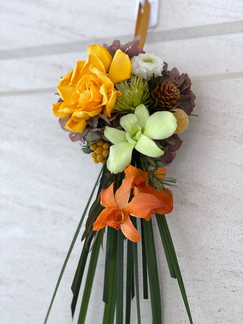 Dragon Boat Festival Hanging Decoration Everlasting Flowers - Dried Flowers & Bouquets - Plants & Flowers Yellow