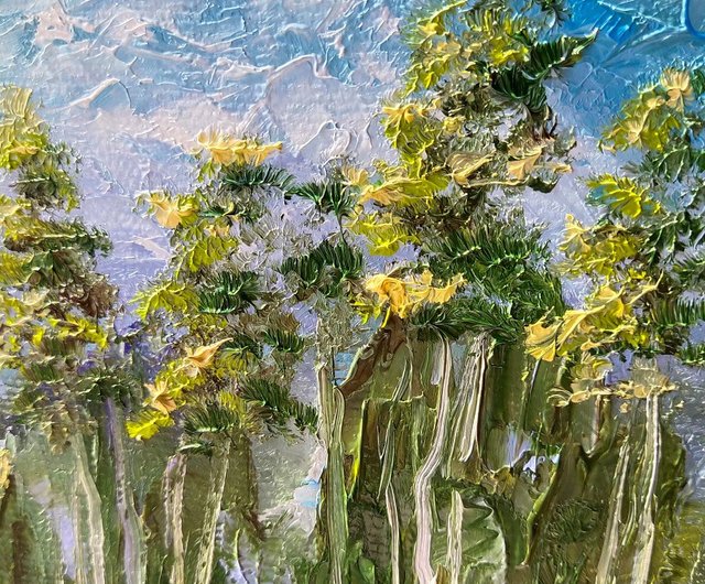 絵画白樺 油絵 絵画 【白樺の紅葉】 | HIROSHI1990