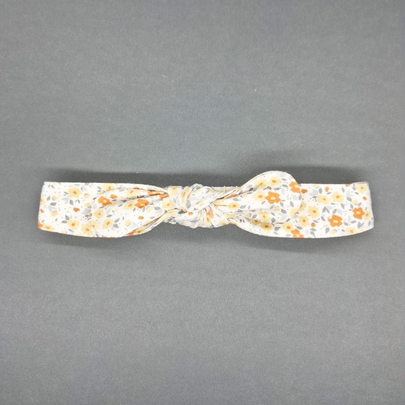 【Deux Filles Organic Cotton】Baby Hairband with Orange Flowers - Baby Hats & Headbands - Cotton & Hemp 