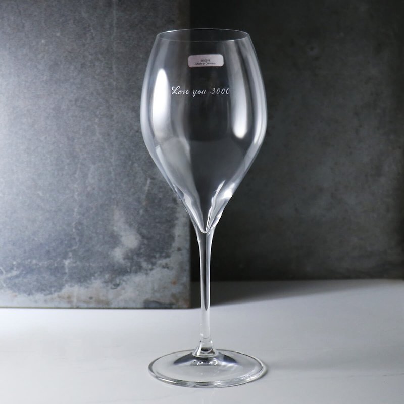 650cc [SPIEGELAU wine glass with lettering] German Adina Prestige Bordeaux Cup customized - Bar Glasses & Drinkware - Glass White