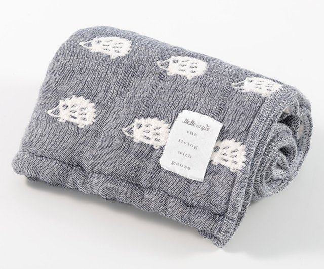 Imabari Pengpengsha Made In Japan Quadruple Yarn Towel Brave Hedgehog Blue Shop Bebe Style Towels Pinkoi