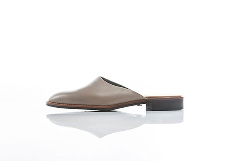 NOUR mule - Grey - Sandals - Genuine Leather Gray