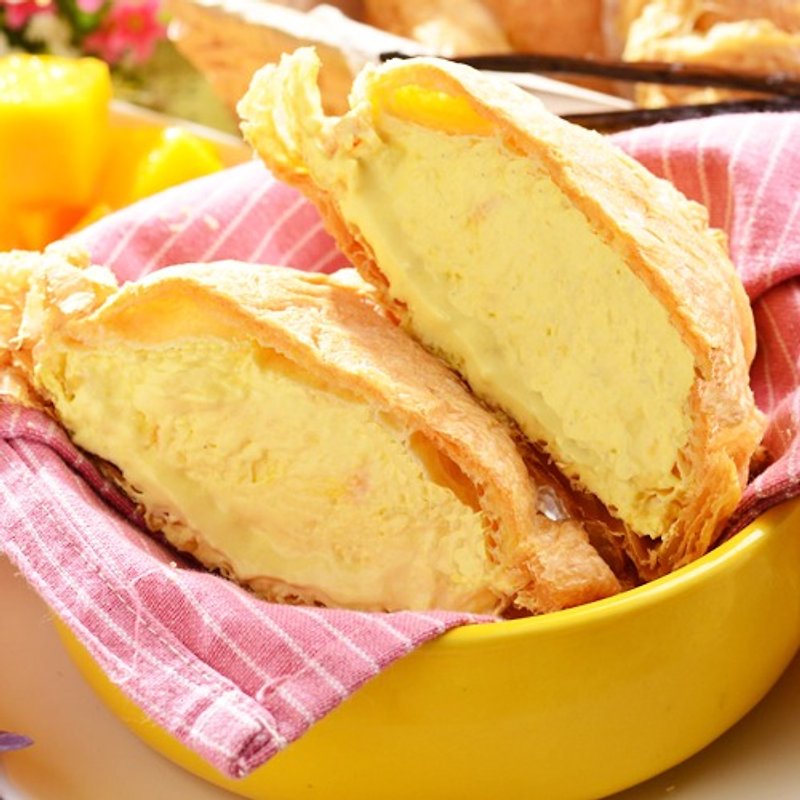 Aibo Suo [Mango Melaleuca Ice Heart Puffs 6 Into Gift Box Set] Summer Limited Full of Mangoes - Cake & Desserts - Fresh Ingredients Orange