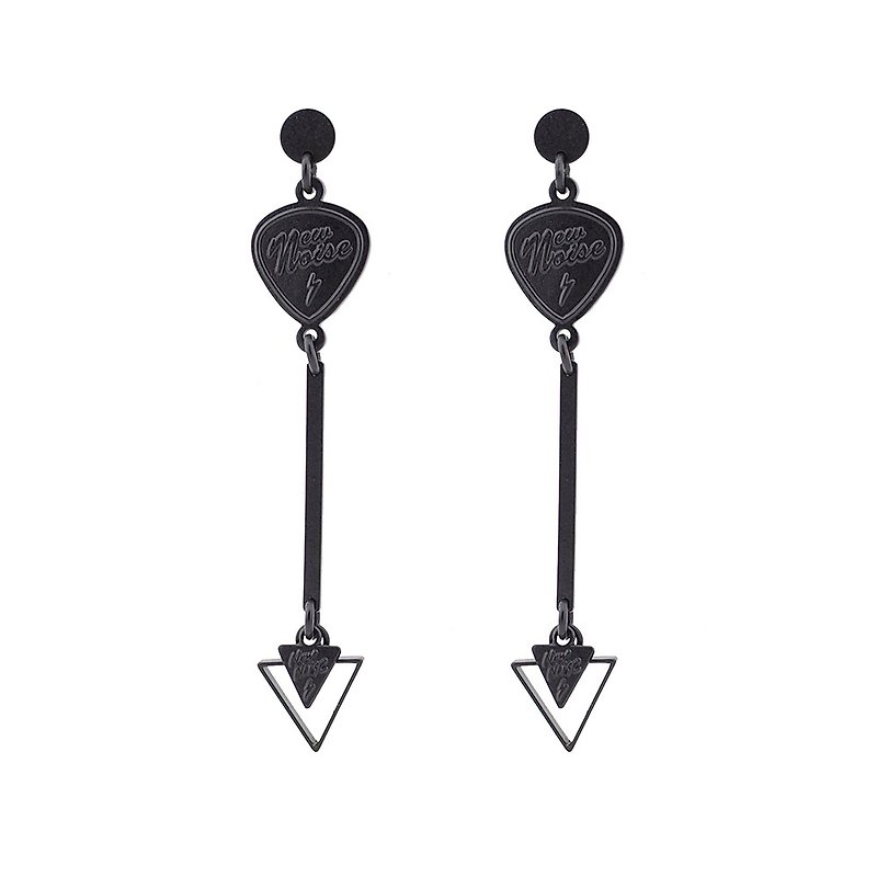 Link earrings - ต่างหู - โลหะ สีดำ