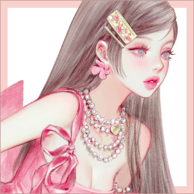 Erika - 貼紙 - 紙 粉紅色