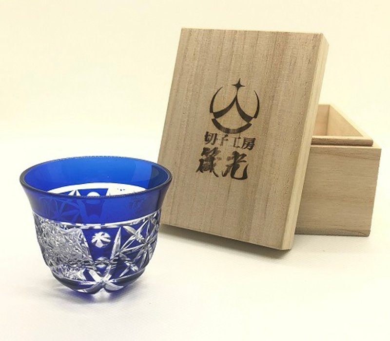 ぐいのみ・格子に菊と麻 - 茶壺/茶杯/茶具 - 玻璃 