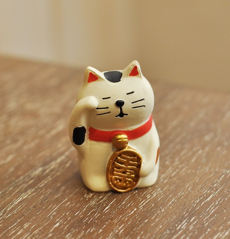 [Japanese] concombre series Decole healing system small decorations ★ 10,002,000 Lucky Cat - Items for Display - Other Materials White