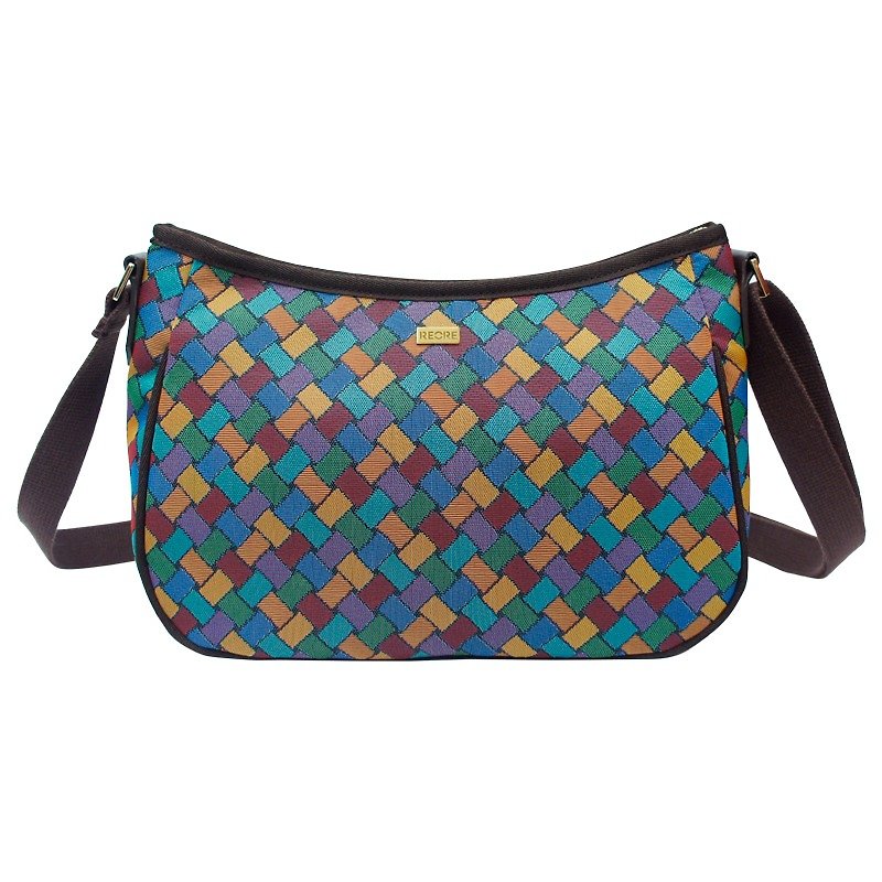 Handmade Crossbody Bag  /  Jacquard Weave / Water Repellent - Messenger Bags & Sling Bags - Other Materials Brown