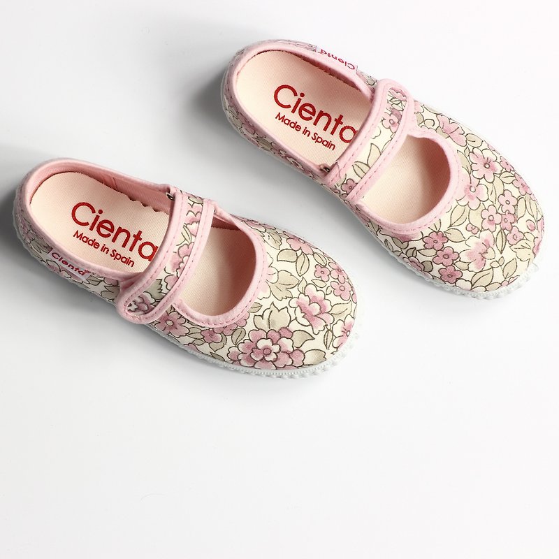 スペイン人は靴CIENTA 56068 03ピンクの幼児、子供サイズのキャンバス - キッズシューズ - コットン・麻 ピンク