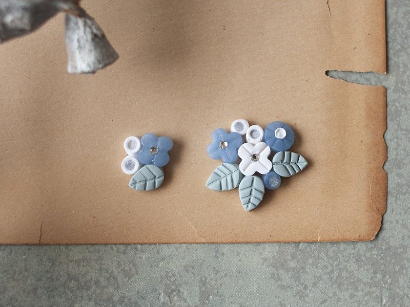 Sticky earrings / earrings - Earrings & Clip-ons - Clay Blue