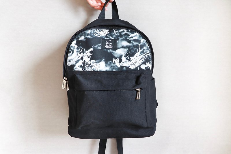 After the backpack - the avatar of the dragon - Backpacks - Cotton & Hemp Gray